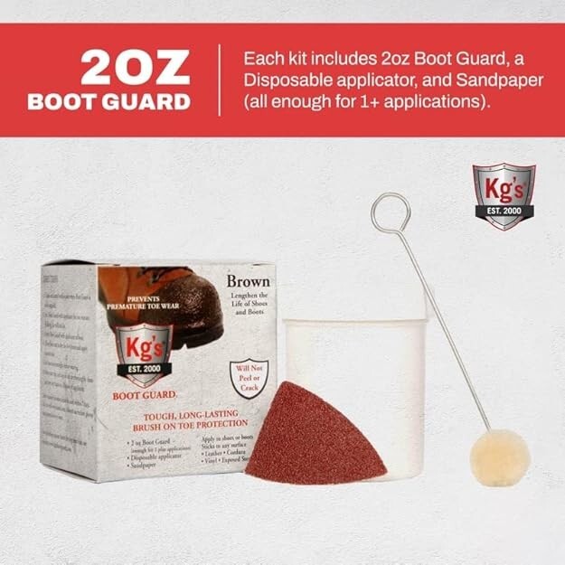 Kg’s Boot Guard Brush On Toe Protection Liquid for Tough Long-Lasting Safety