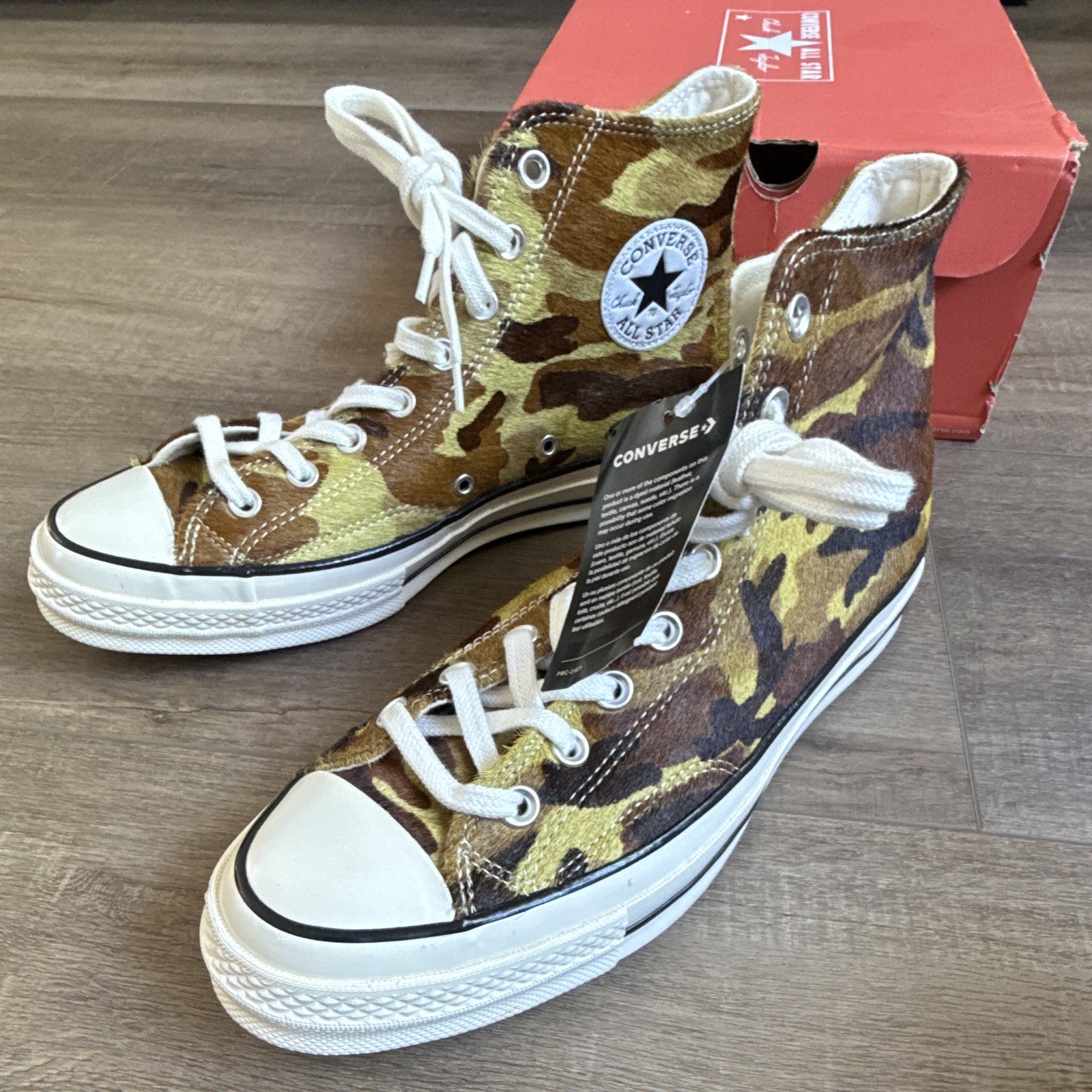 Converse Chuck 70 Hi Pony Hair Camo High Top Green/Black/Egret 164589C