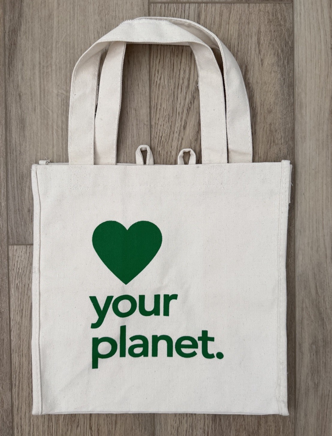NEW! 💚🌳LOVE YOUR PLANET🌳💚 Reusable Canvas Tote Bag, Eco-Friendly, Earth Day