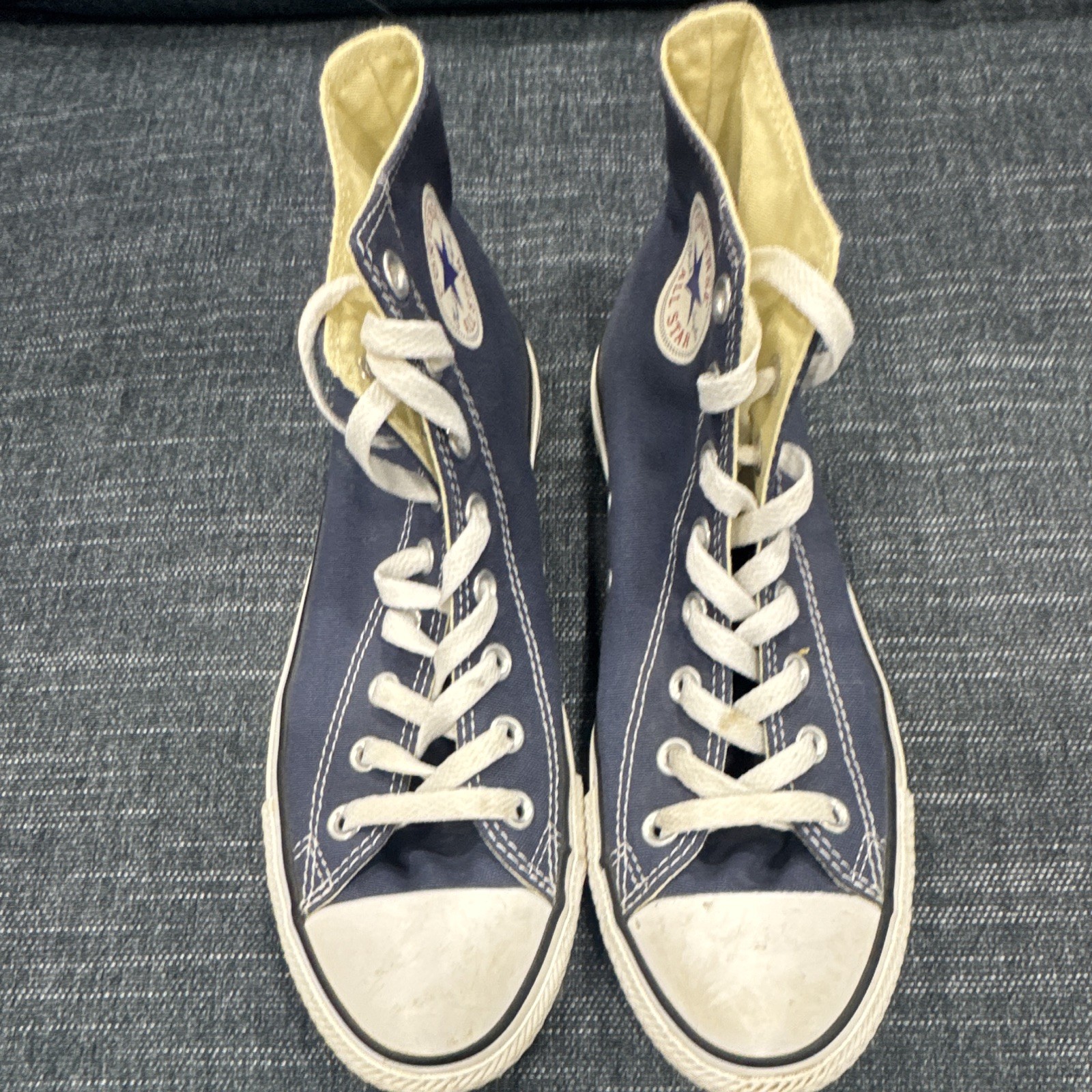Converse Chuck Taylor All Star Blue/White Canvas High Top Sneakers Pre-Owned