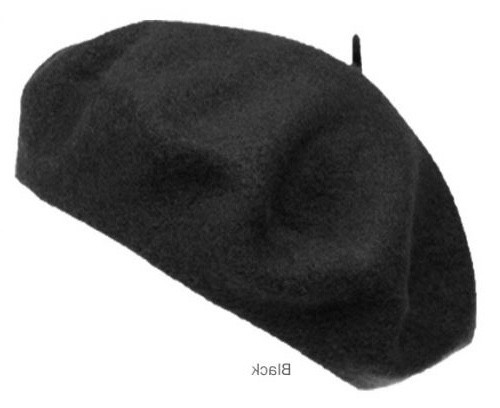 French Style Lightweight Casual Classic Solid Color 100% Wool Beret